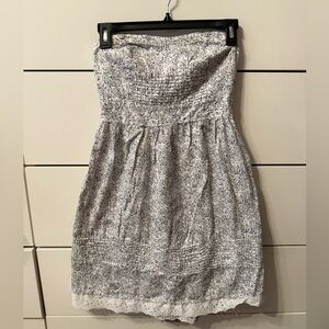 American Rag Strapless White and Black Dress